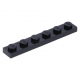 LEGO lapos elem 1x6, fekete (3666)